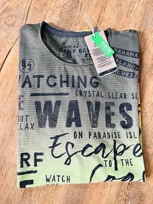 Camp David-T-Shirt - NEU - Beach Life Surf grey-Gr.XL !