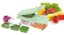 Premium Vegetable Chopper Slicer Dicer Set with 3 Interchangeable Blades