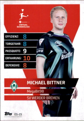 Match Attax EXTRA 2021/2022  ES23 - Michael Bittner - MegaBit98 - E-Sports