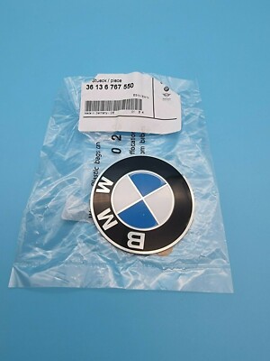 1 Original OEM BMW Plakette Emblem für Felgenabdeckungenaus Aluminium 64,5mm NEU