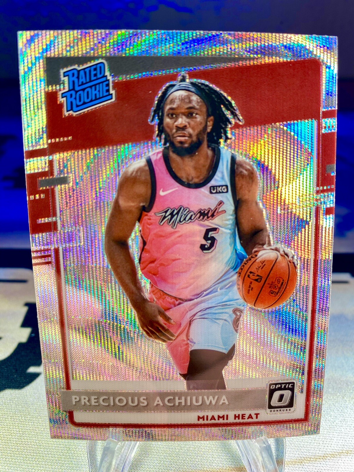 2020-21 Precious Achiuwa Panini Donruss Optic Silver Wave Rated Rookie #170