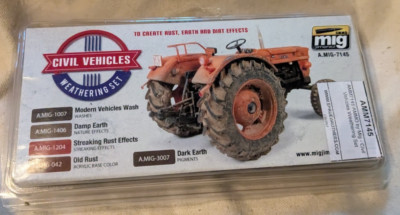 Ammo Mig Jimenez CIVIL VEHICLES WEATHERING SET AMIG7145 Rust, Earth (MUD) & Dirt