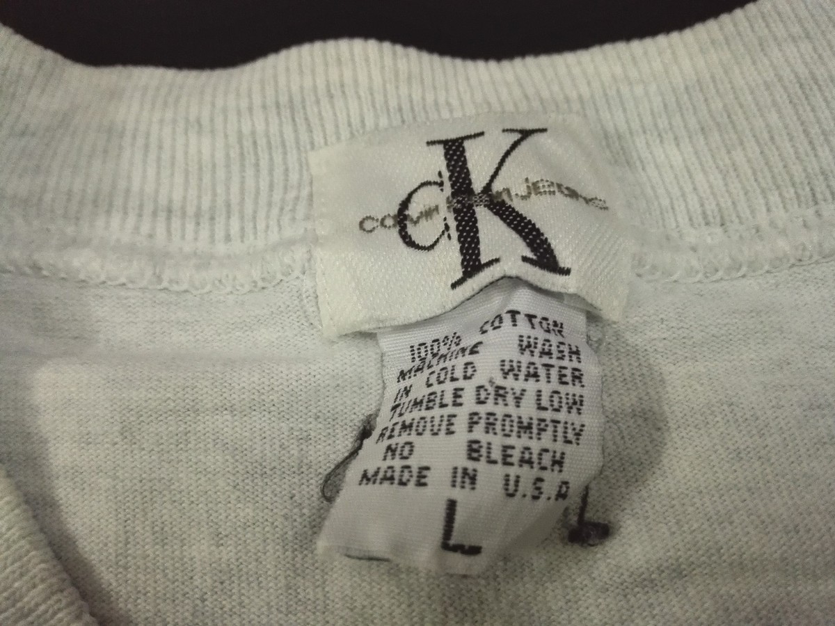VINTAGE 90s CK CALVIN KLEIN JEANS SPELL OUT LOGO T SHIRT USA VINTAGE 90s CK CALVIN KLEIN JEANS SPELL OUT LOGO T SHIRT USA