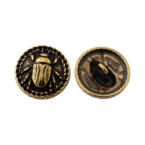 Beetle Pattern Metal Decorative Button, Vintage Style for Clothing & Crafts DIY - Picture 6 of 10