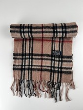 Burberry Kaschmir Schal beige Karo Muster 100% Kashmir