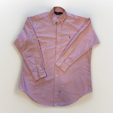 VTG Ralph Lauren Men  s Button-Down Oxford Shirt 16.5-34 Pink Cotton Classic Fit