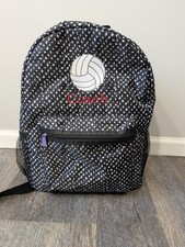 31 Thirty One Backpack Coach Volleyball Black White 12x17x6