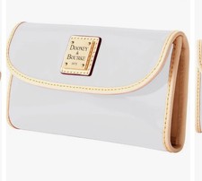 DOONEY AND BOURKE WOMEN S PATENT CONTINENTAL LEATHER CLUTCH Color White