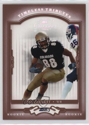 2004 Donruss Classics Timeless Tributes Red /100 DJ Hackett #164 Rookie RC 14pp
