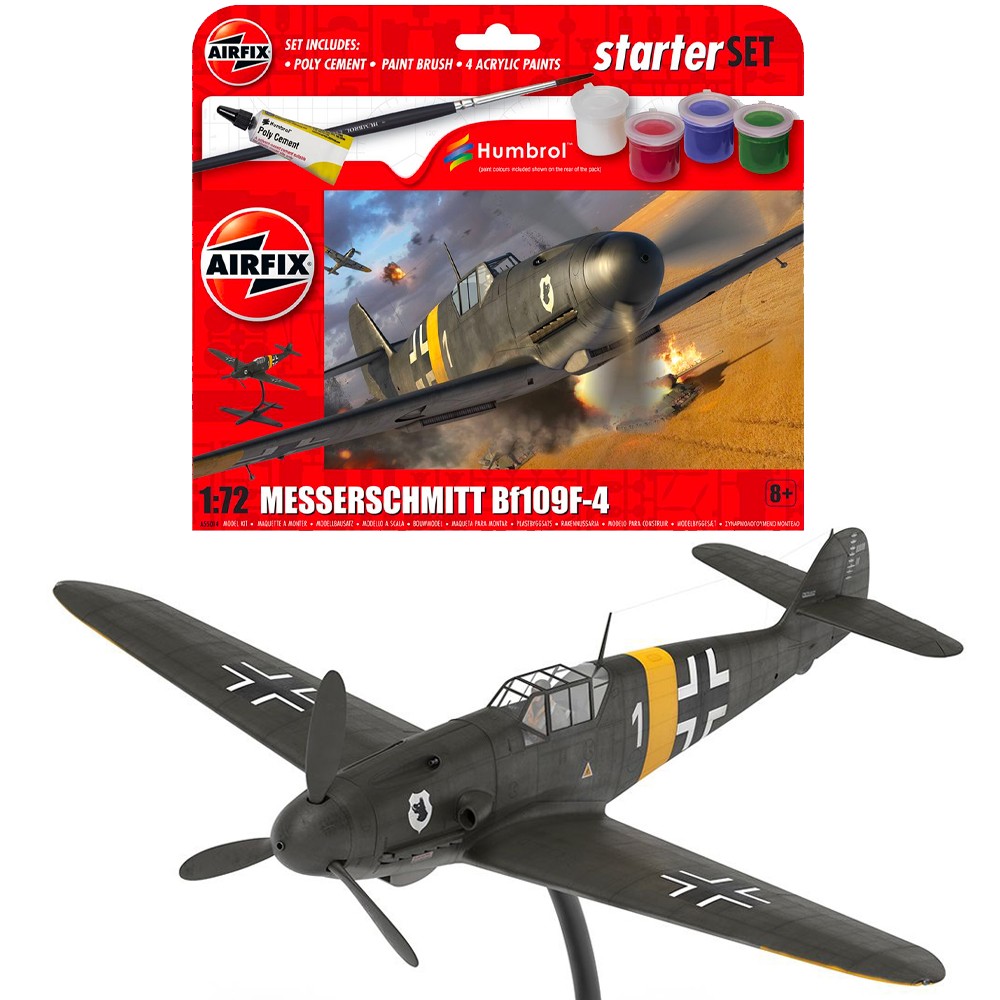 Brand New Boxed Airfix A55014 1:72nd Scale Messerschmitt Bf109E-4 Starter Set. - Image 9