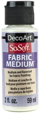 DecoArt SoSoft Fabric Acrylic Paint Medium Transparent 2oz-Clear