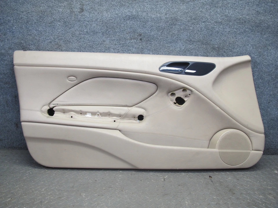01-06 BMW E46 330ci COUPE CONVERT FRONT DOOR TRIM COVER PANEL SET BEIGE 77K OEM - Image 3 of 4
