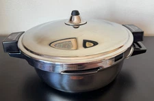 Duromatic Kuhn Rikon Swiss Braising Pressure Cooker 5L/Qt Stainless Steel 18/10