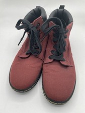 Dr. Doc Martens Shoreditch Canvas Shoes Boots Women s Size 9 Air-wair Maroon