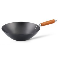 Ken Hom Wok 31 Cm Antihaft Karbonstahl Wokpfanne Stielwok Pfanne Buchenholzgriff
