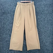 Varley Kayson Wide Leg Pant 29.5 Tan Soft Stretch Woven Size Medium VAR02641