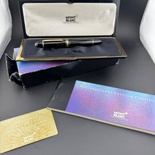 MONTBLANC Meisterstück No. 149 Fountain Pen 14K Gold Fine Nib Serviced w/Box