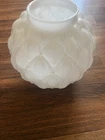 Vintage Milk Glass GWTW Quilted Puffy Lamp Shade (4")