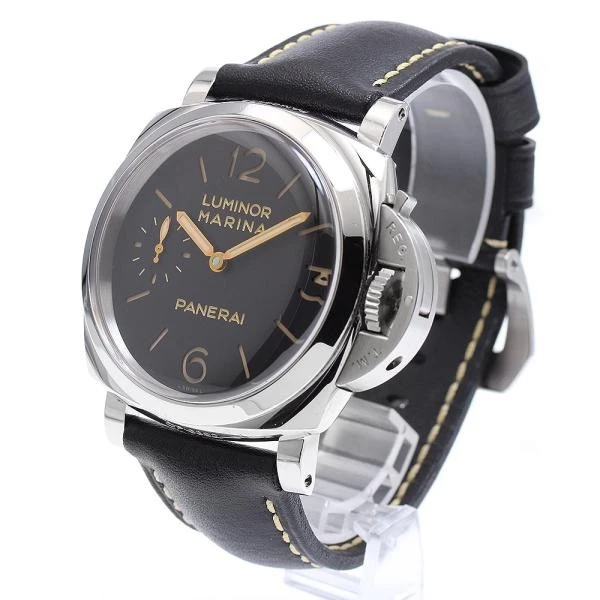 Panerai — Officine Panerai Luminor Marina 1950 PAM00422 47mm SS Black Dial Watch #C2857