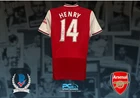 Thierry Henry Signed Arsenal Home Soccer Jersey #14 with Beckett COA KR5