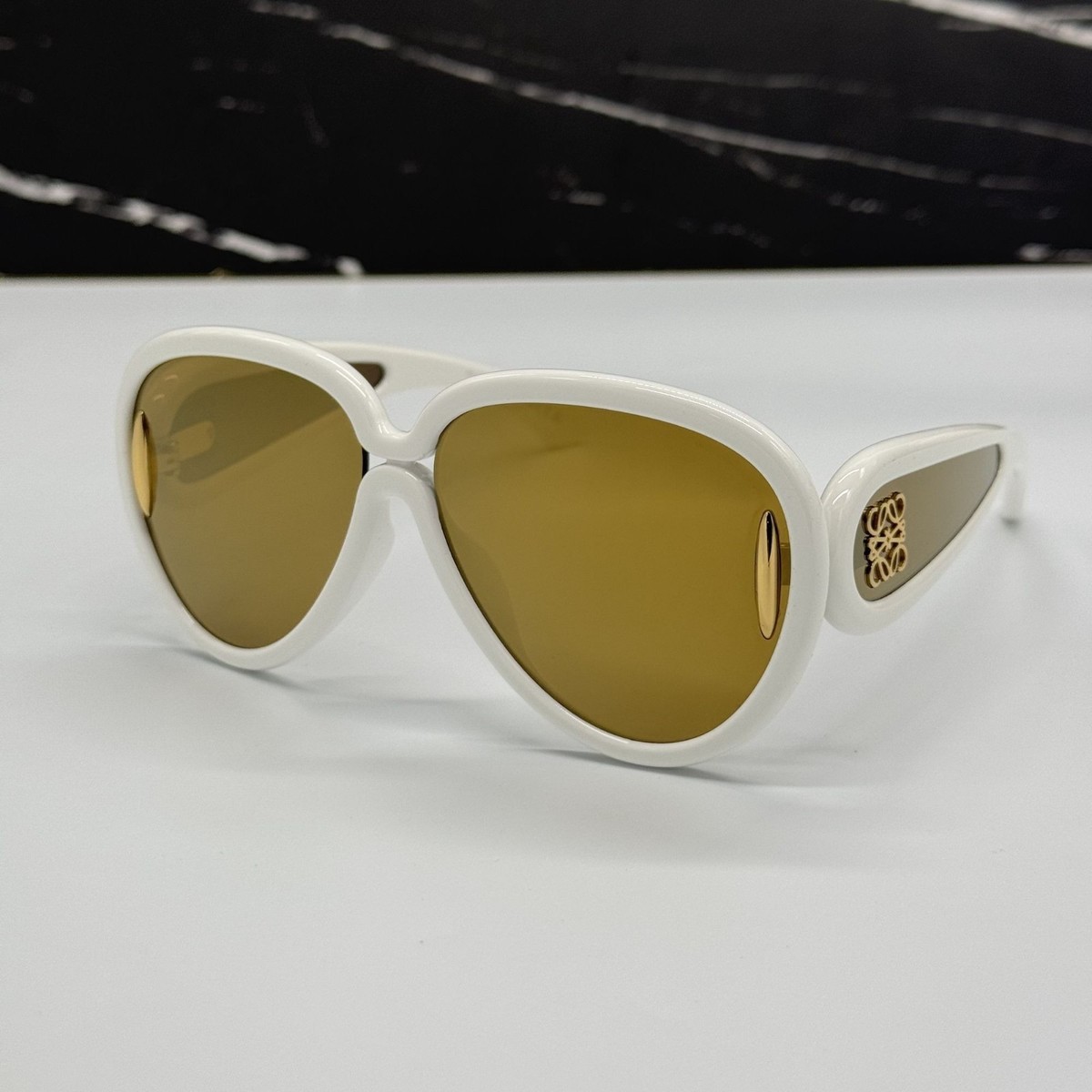 NEW LOEWE LW40132I 25G WHITE/GOLD UNISEX SUNGLASSES LOEWE | eBay