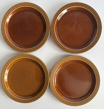 Hornsea Heirloom Pottery 4 x Side Plates Brown Vintage 17 cms Diameter