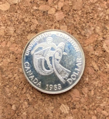 Silber - Kanada 1 Dollar  1983 Universiade - Edmonton Silber 500er - Bild 1 von 2
