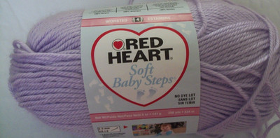 Red Heart Soft Baby Steps Acrylic Yarn - 1 Skein Color Lavender #9590