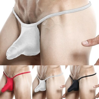 Mens Sexy,Low-Rise Breathable Briefs Thong G-String T-Back Sheath JJ Underpants