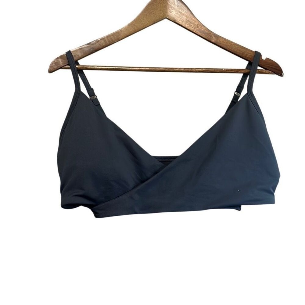 Fabletics Black Wrap Front Adjustable Strap Brale… - image 1