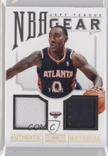 2012-13 Panini National Treasures NBA Gear Combos 27/99 Jeff Teague #19 5x8
