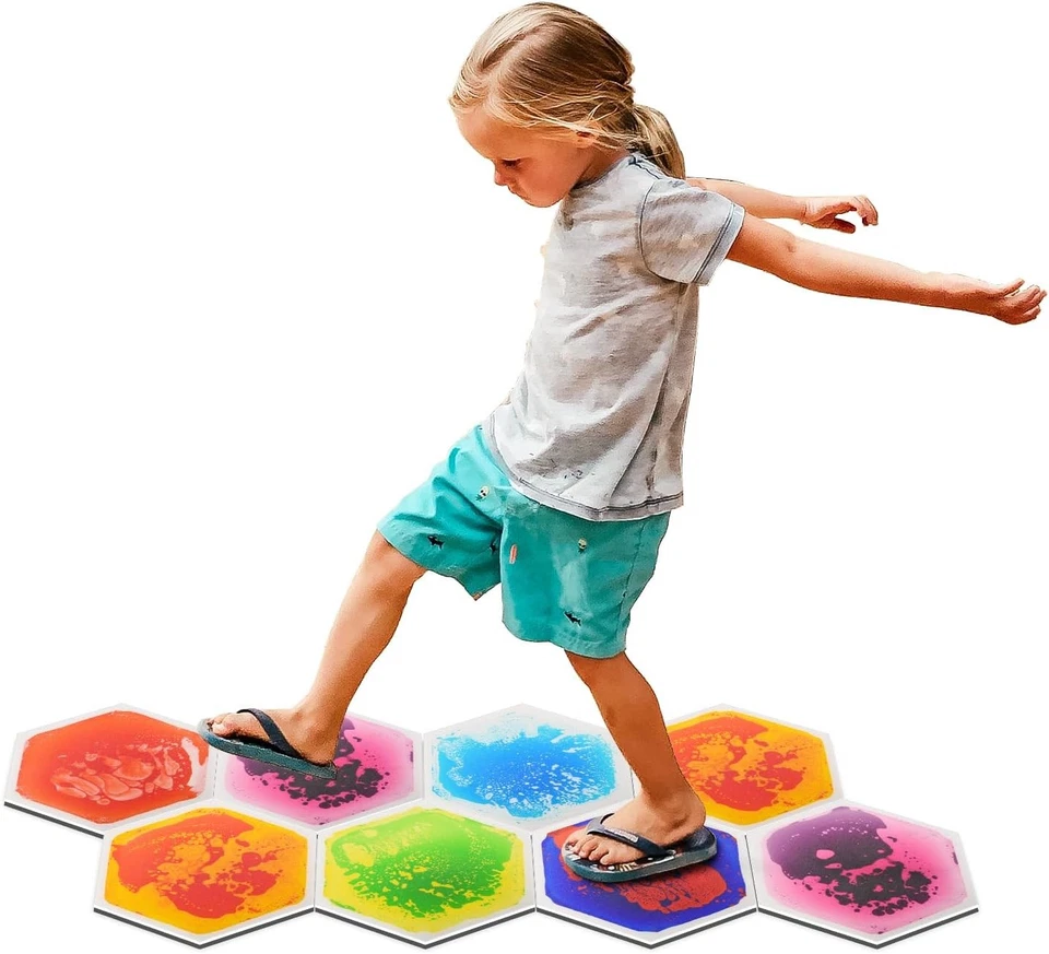 Hexágono Art3d 6 azulejos 6 piezas - 11,8 x 11,8, multicolor hexágono 1 Foto 2 de 4