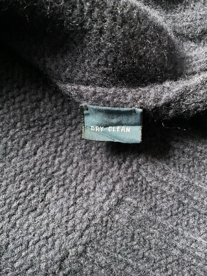 Polo Ralph Lauren Eagle шерстяная смесь вязаный свитер RL 02 черепаха шеи темно-синий размер L - Изображение 4 из 4