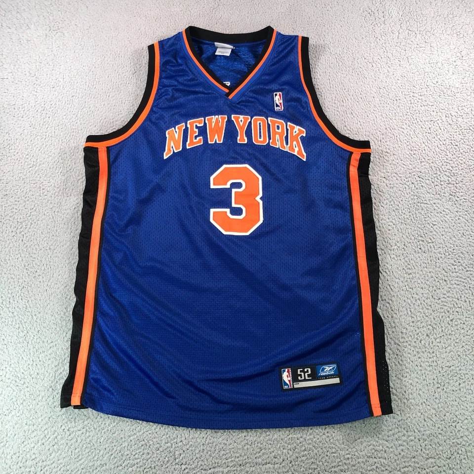 Vintage Stephon Marbury New York Knicks Jersey 52 White #3 Stitched Reebok - Image 2 of 4