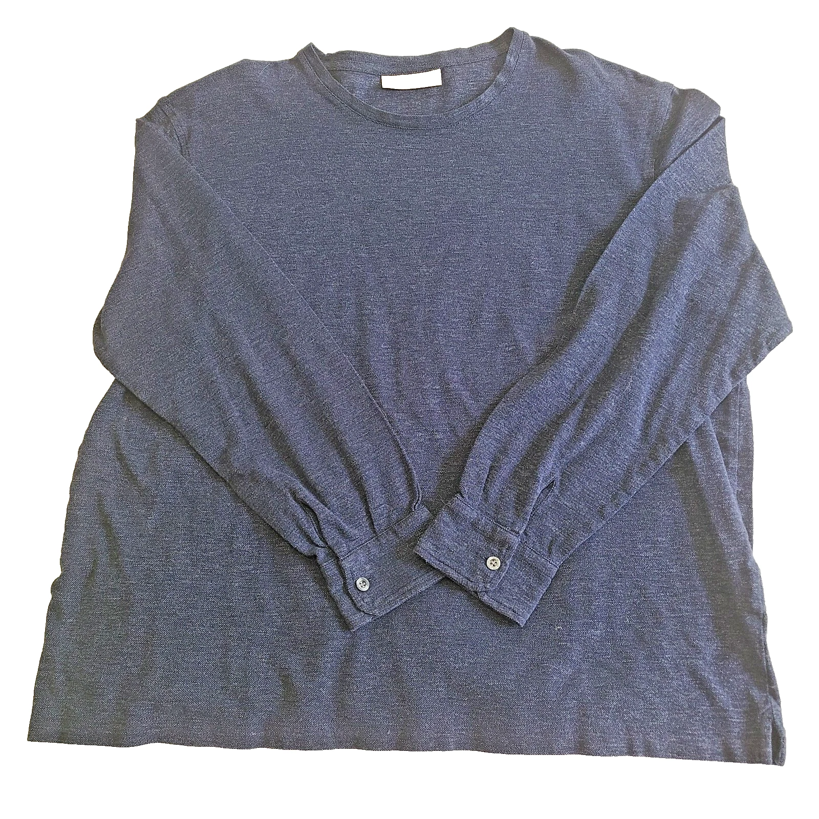 Jim Thompson Classic Fit Shirt Men's Long Sleeve 100% Cotton Casual Size XL Blue