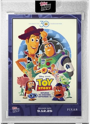 2025 Topps Now Disney Toy Story 30th Anniversary Poster Card