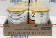 Puramino JR Vanilla formula, 4 cans X 14.1 oz/can