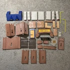 Vintage Playmobil 3023 Western Fort Eagle Log Walls Roof Gate Parts Lot Playset