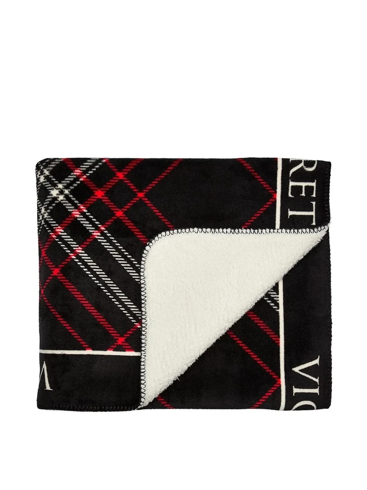 Victoria’s Secret Manta Polar Cuadros Rojo y Espalda - Navidad 2025 NUEVO Foto 4 de 4