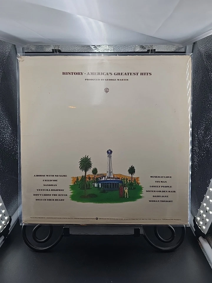 AMERICA History Greatest Hits 1975 LP Warner Bros 1st Santa Maria Press G+/VG - Image 2 of 4