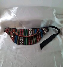 Small Fanny Pack Hippie Boho Waist Zipper Pouch Festival, Travel Bag Colorful