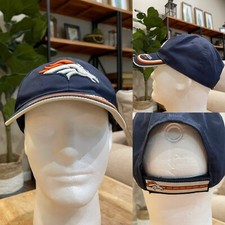 Denver Broncos NFL Team Apparel Strapback Hat Cap  Adjustable  Blue Orange