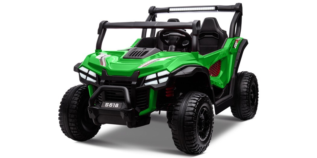 ZEOPHOL 24V Kids Ride On Car UTV Truck 4WD 2-Seater Electric Truck 80W*4 Green