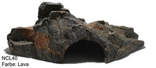 H&ouml;hle in Felsoptik - Farbe: Lava - Gr&ouml;sse: 39x21x13 cm - Schlangenh&ouml;hle