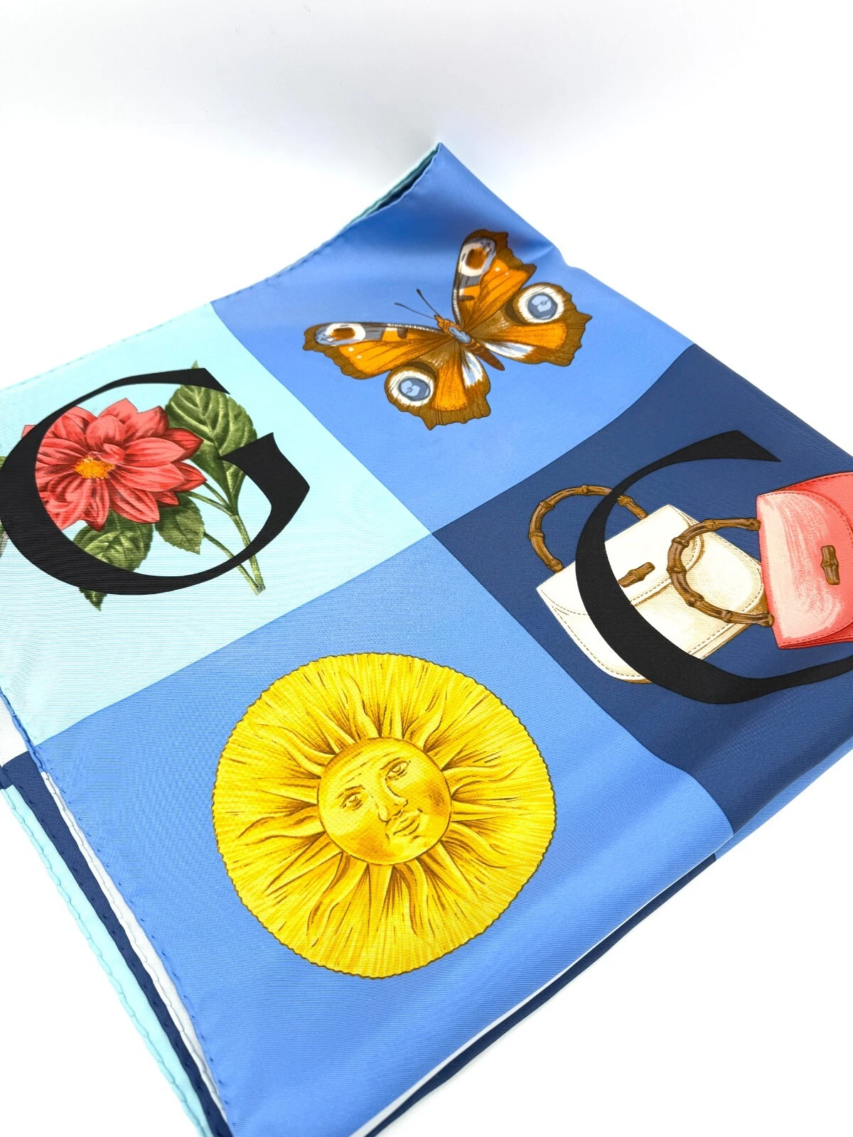 [Ebay Live] Foulard été en soie Gucci multi patchs