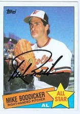 Mike Boddicker autographed Baseball Card (Baltimore Orioles) 1985 Topps All Star