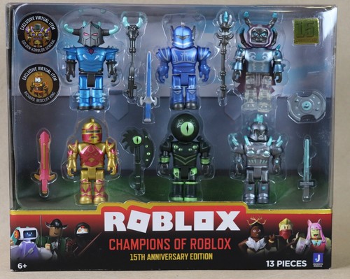 Champions of Roblox 15th Anniversary Edition Boxed Set 6 Figures With CODE New - Picture 1 of 7