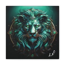 Canvas Wall Art, Leo Zodiac Sign, Astrology Decor, Horoscope Art Print