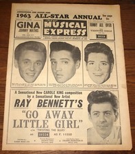 NME 7 DECEMBER 1962 THE BEATLES CLIFF ELVIS BILLY FURY RAY BENNETT BRENDA LEE