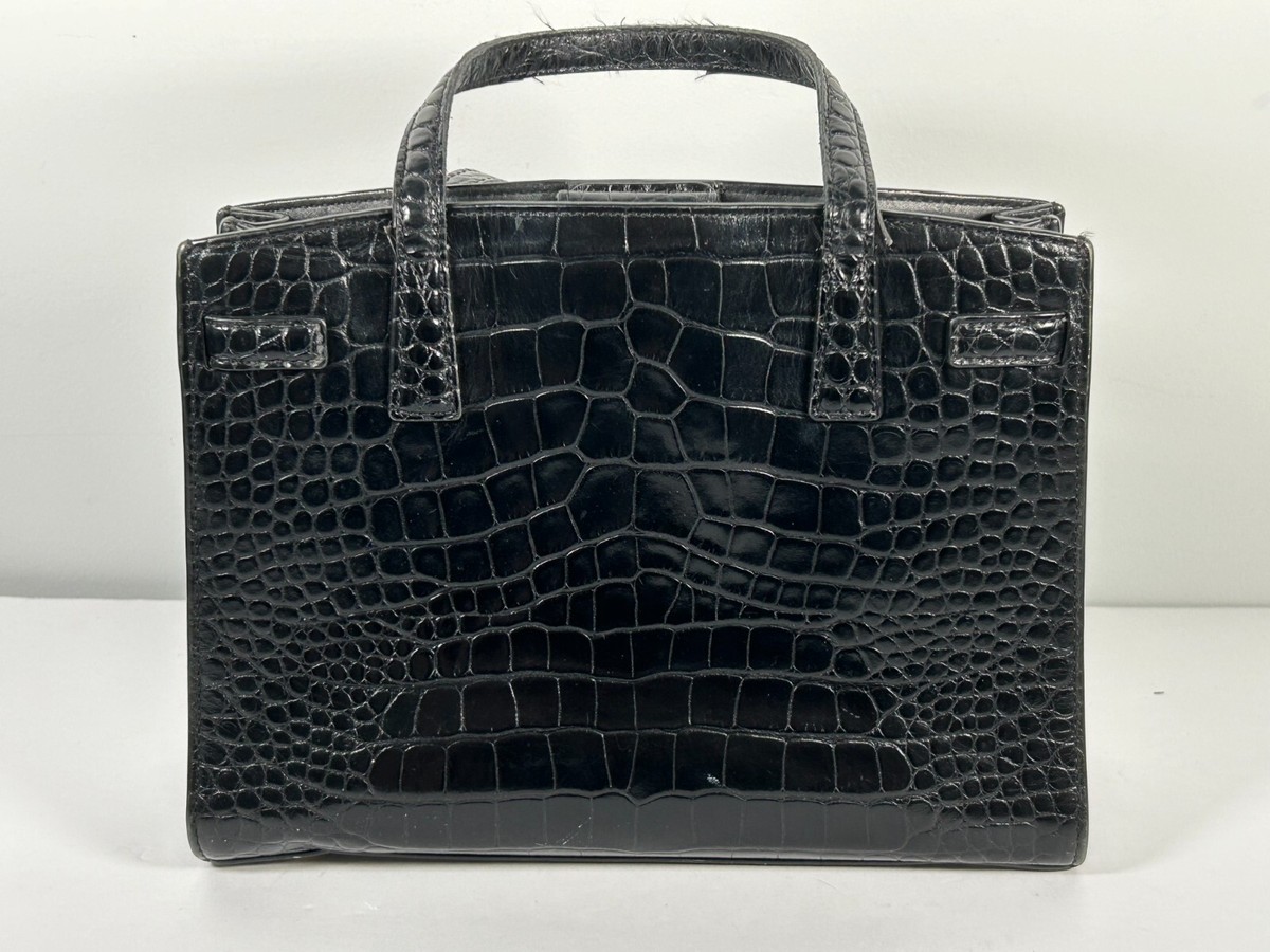 Tory Burch レディース クロッグ Tory Burch Women's Walker Crocodile Embossed Small Satchel